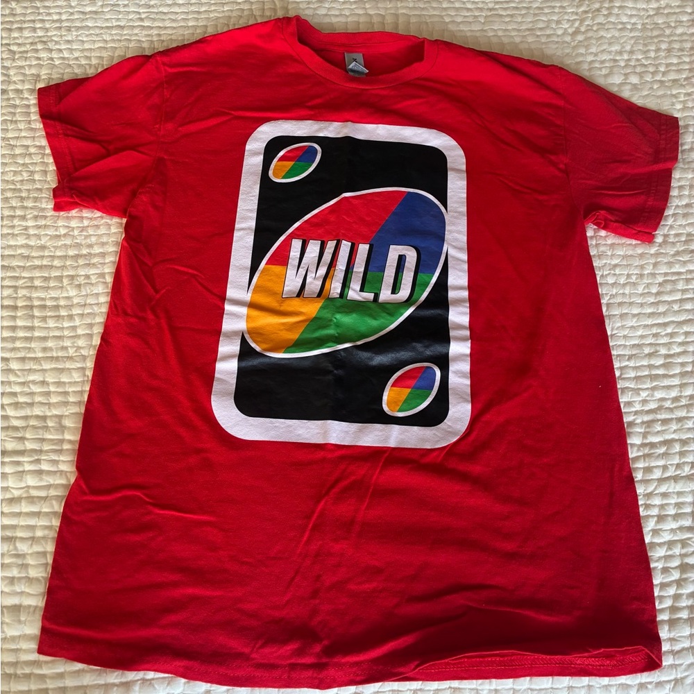 Gildan Red Heavy Cotton UNO Wild T-Shirt